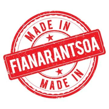 Made in FIANARANTSOA stamp Stock Illustration