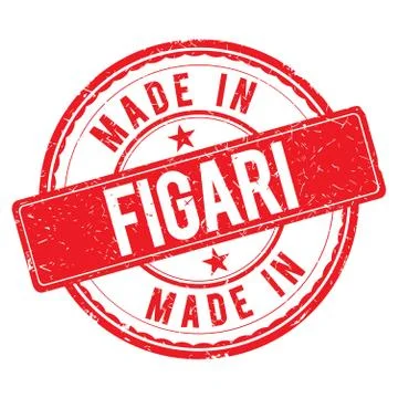Made in FIGARI stamp Stock Illustration