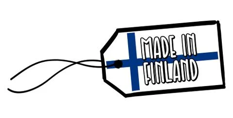 Made in Finland Label. Stock Illustration