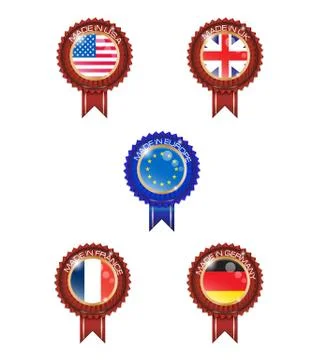 Made in flag Stock Illustration