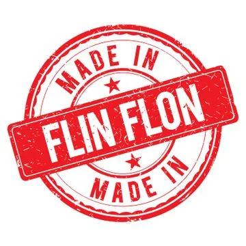 Made in FLIN FLON stamp Stock Illustration