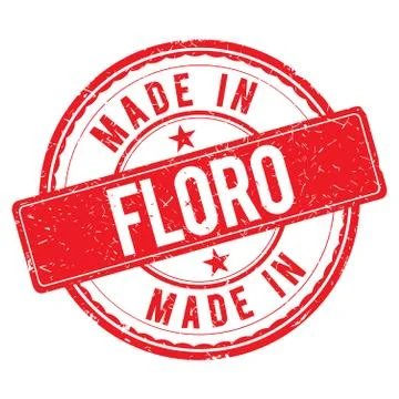 Made in FLORO stamp Stock Illustration