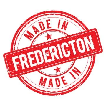 Made in FREDERICTON stamp Stock Illustration
