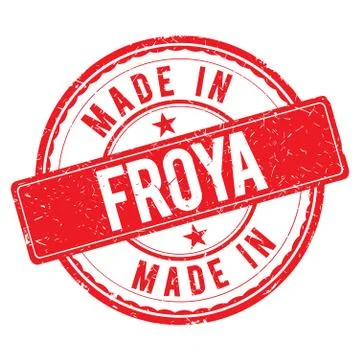 Made in FROYA stamp Stock Illustration