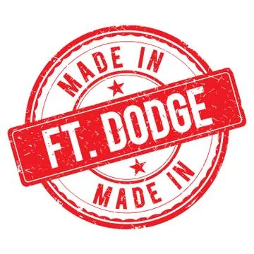 Made in FT-DODGE stamp Stock Illustration