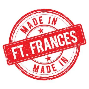 Made in FT-FRANCES stamp Stock Illustration