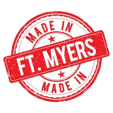 Made in FT-MYERS stamp Stock Illustration