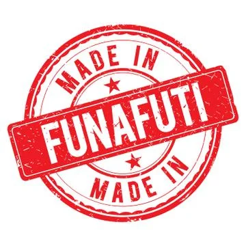 Made in FUNAFUTI stamp Stock Illustration