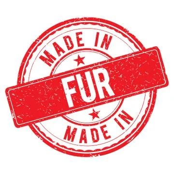 Made in FUR stamp Stock Illustration