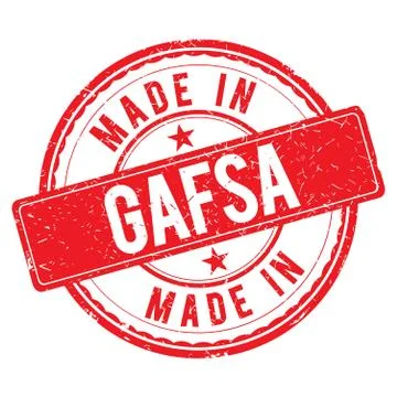 Made in GAFSA stamp Stock Illustration