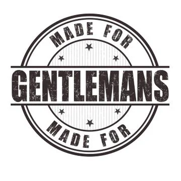 Made for gentlemans stamp Stock Illustration