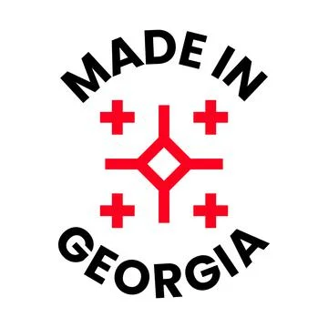 Made in Georgia stamp Illustrazione stock
