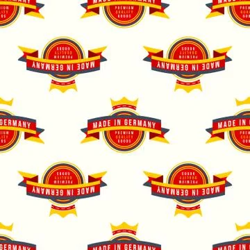 Made in Germany banner seamless pattern. Stock Illustration