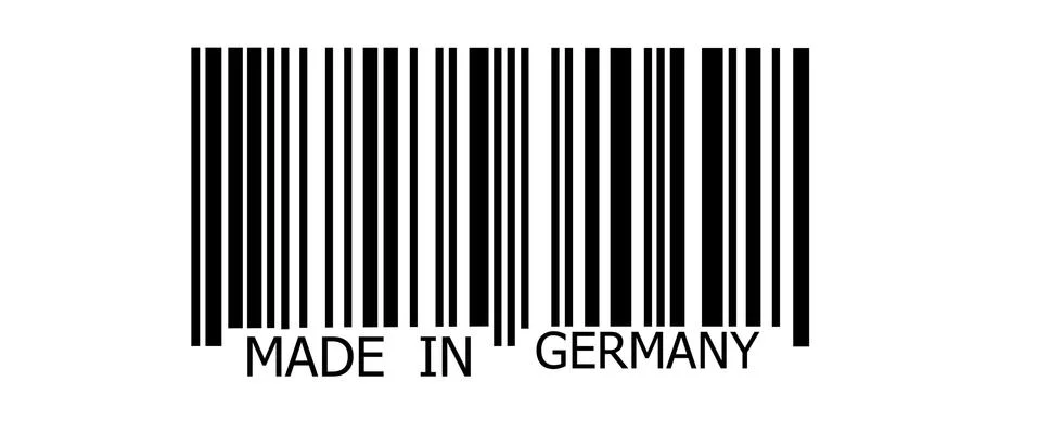 Made in germany on barcode Stock Illustration