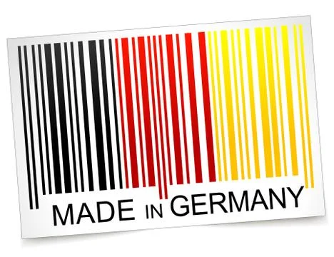 Made in germany barcode Illustrazione stock