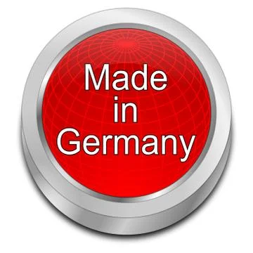 Made in Germany button - 3D illustration Stock-Illustration