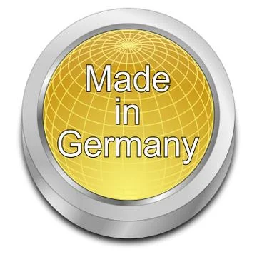 Made in Germany button - 3D illustration Stock Illustration