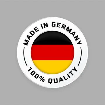 Made in Germany circle German flag label icon Stock Illustration
