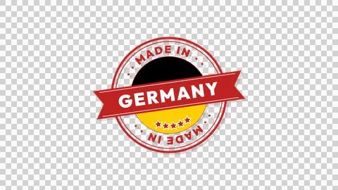 Made in Germany Engineering Quality Stamp with Flag Stock Photos
