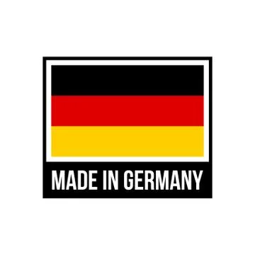 Made in Germany frame icon with German flag Illustrazione stock