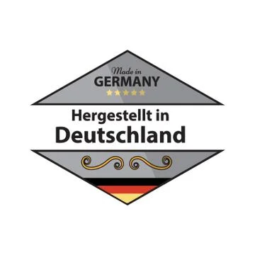 Made In Germany Label Design Pattern Stock Illustration