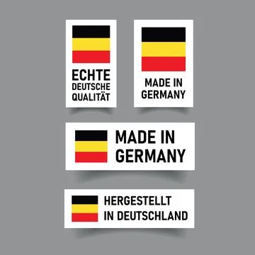Made in Germany label set Stock Illustration