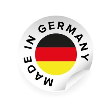 Made in Germany label sticker Stock Illustration