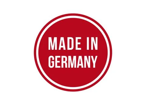 Made in Germany red vector banner illustration isolated on white background Stock Illustration