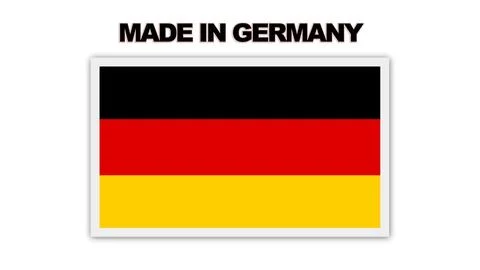MADE IN GERMANY ribbon flag Stock Illustration