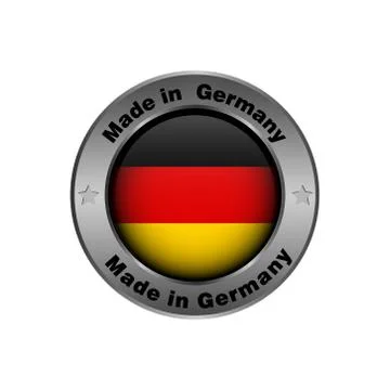 Made in Germany, tag. Vector design isolated on white background. Stock Illustration