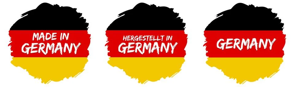 Made in Germany Tags Stock Illustration