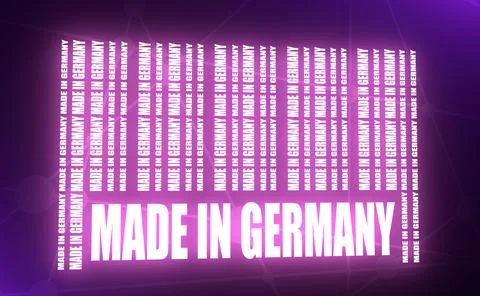 Made in Germany text Illustration