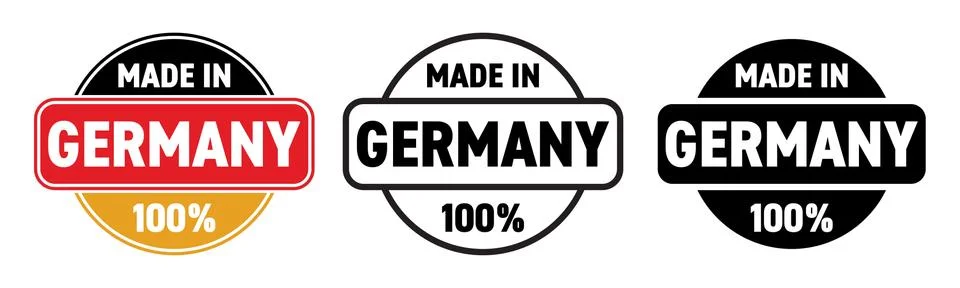 Made in Germany vector icon. German made quality product label, 100 percent p Stock-Illustration