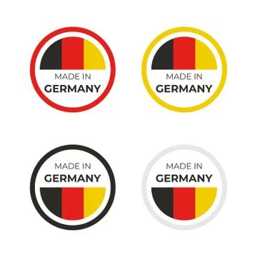 Made in Germany vector illustration of flag-inspired badge Stock Illustration