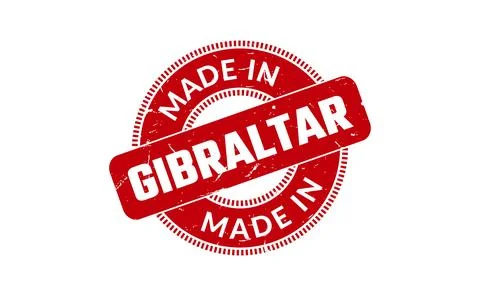 Made In Gibraltar Rubber Stamp Stock Illustration