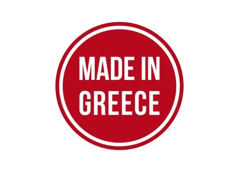 Made in Greece red vector banner illustration isolated on white background Stock Illustration