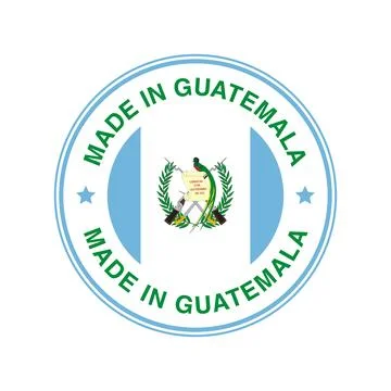 Made in Guatemala Circle Stamp with Flag Template イラスト素材