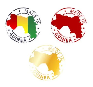 Made in guinea stamp Illustrazione stock