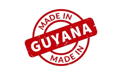 Made In Guyana Rubber Stamp Stock Illustration
