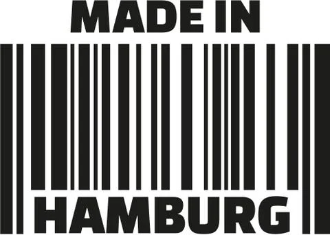 Made in Hamburg barcode Stock Illustration