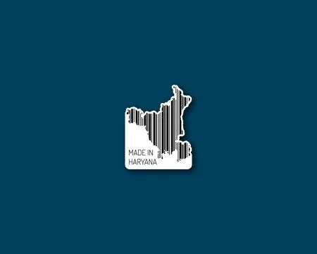 Made in Haryana barcode Stock Illustration