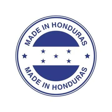 Made in Honduras Circle Stamp with Flag Template イラスト素材