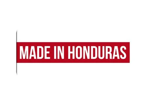 Made in Honduras red vector banner illustration isolated on white background Stock Illustration