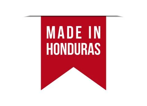 Made in Honduras red vector banner illustration isolated on white background Stock Illustration