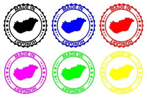 Made in Hungary rubber stamp Stock Illustration