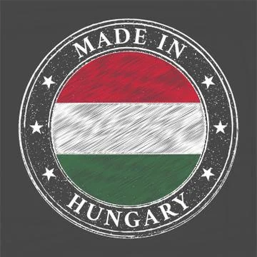 Made in Hungary template Stock Illustration