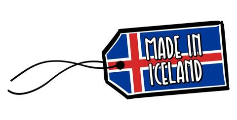 Made in Iceland Label. Stock Illustration