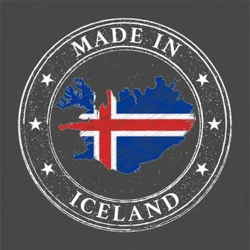 Made in Iceland template Stock Illustration
