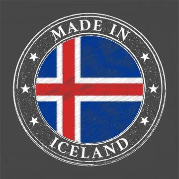 Made in Iceland template Stock Illustration