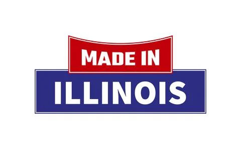 Made In Illinois Seal Vector Stock Illustration